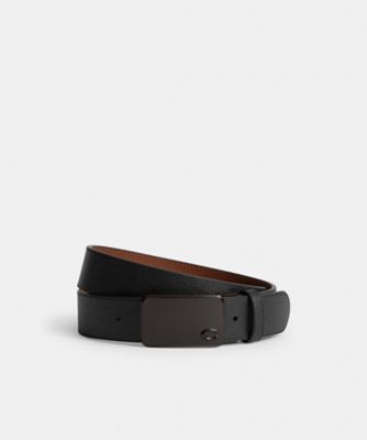 ＜COACH＞シグネチャー　プラーク　バックル　カット　トゥ　サイズ　リバーシブル　ベルト・３８ＭＭ